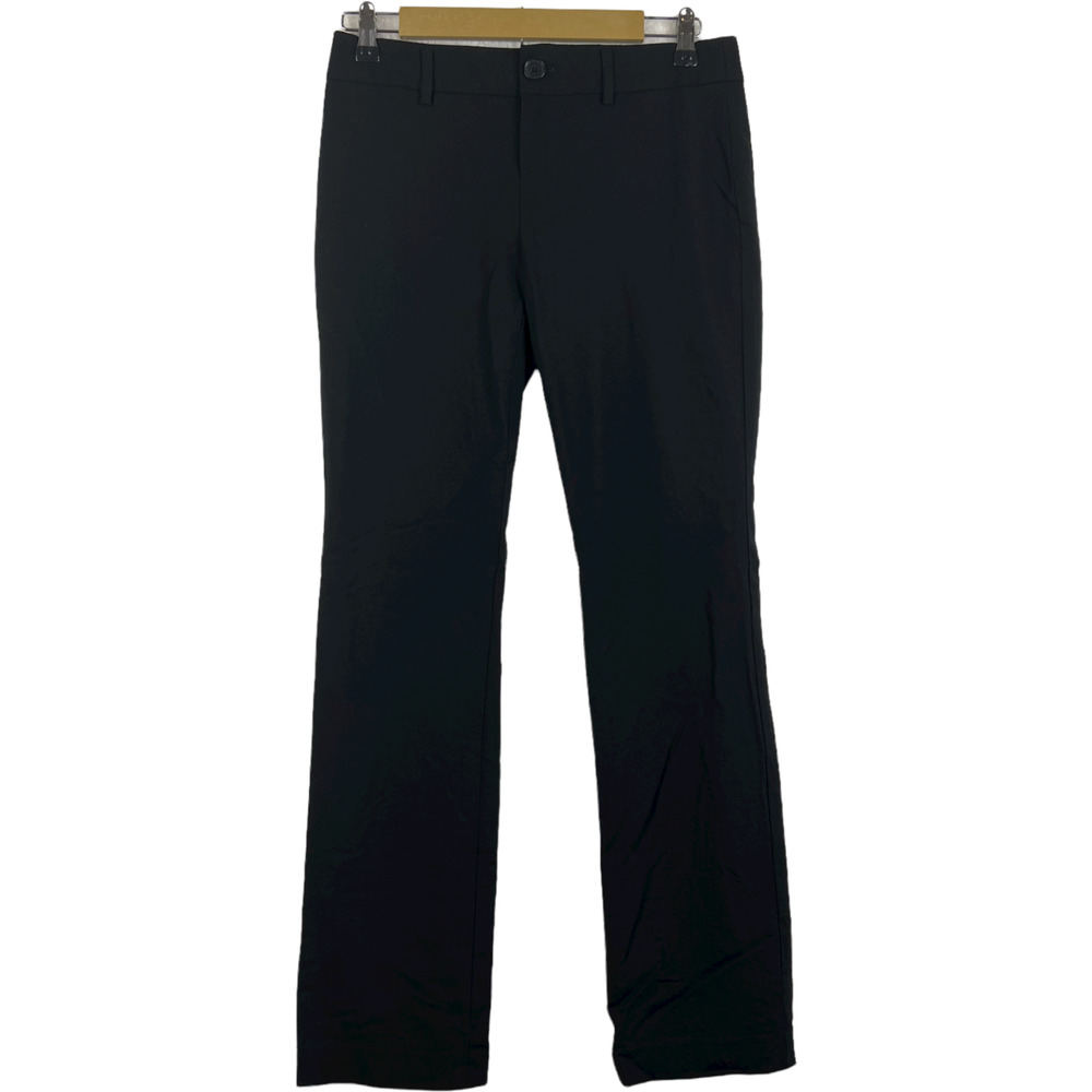 Banana Republic The Logan Fit black wool blend trouser pants sz 2 stretch lined